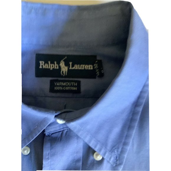 RALPH Lauren Button Down Yarmouth Cotton Men’s - Picture 2 of 4